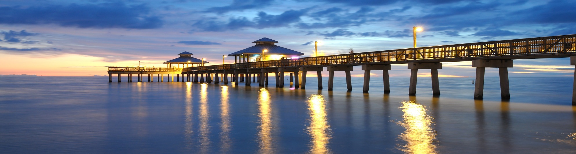 Pier at Sunset in Naples Florida USA